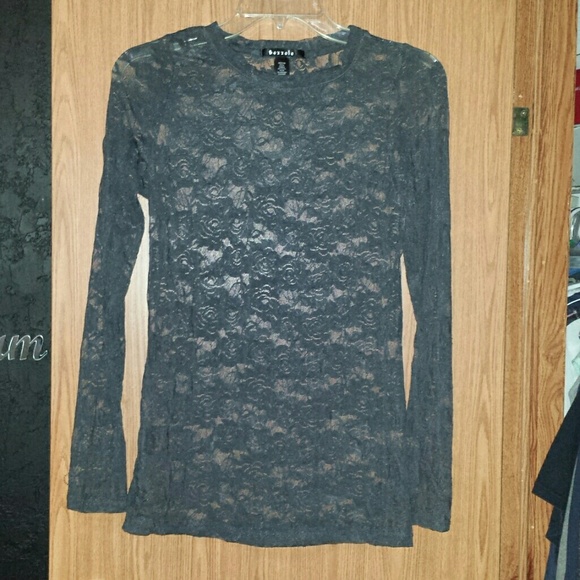 Dark grey lace shirt - Picture 1 of 1