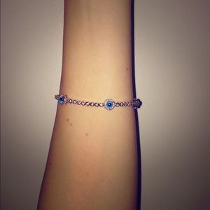 Silver Evil Eye Tennis Bracelet