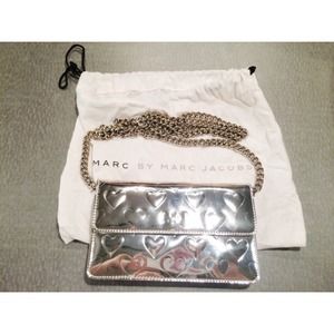 Marc by Marc Jacobs silver heart crossbody