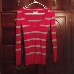 Striped Long-Sleeved Sweater