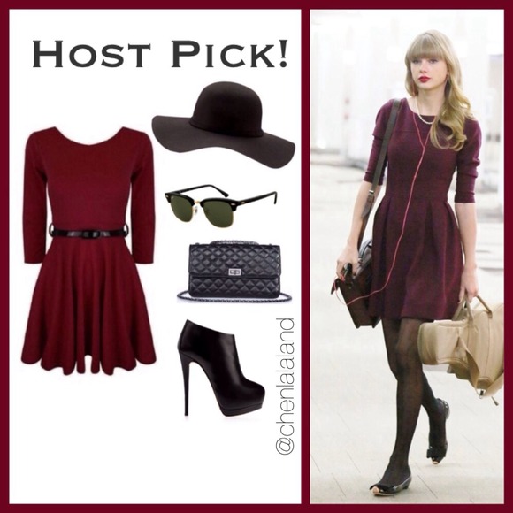 Trendy Touch Dresses & Skirts - *SOLD IN BUNDLE*🎉HP!🎉NEW✨Maroon Skater Dress