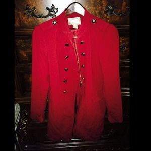 Burgundy Peacoat Jacket