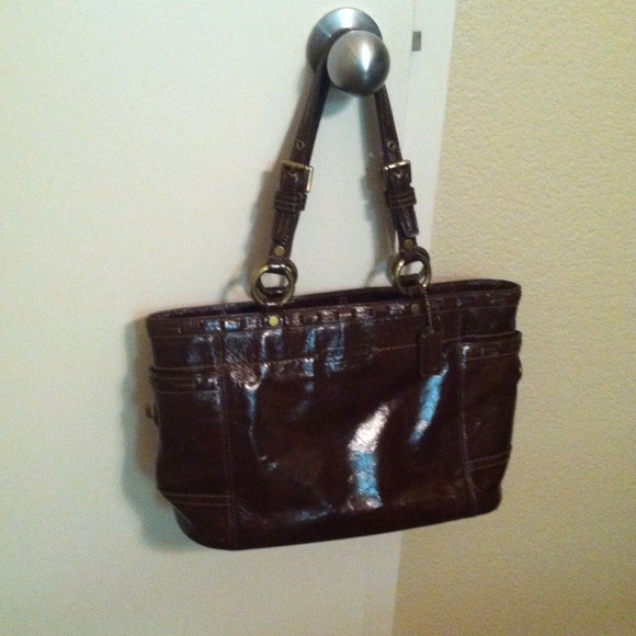 Coach patent leather tote