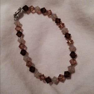 Handmade bracelet with Swarovski crystals