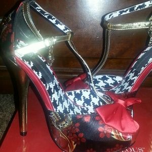 Heels with red Bow