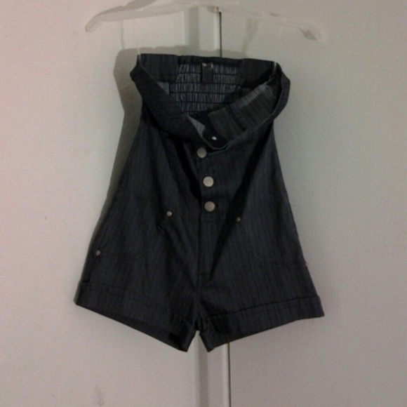 Dark jean-like romper (stretchy)