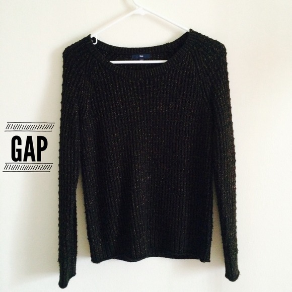 Gap black sweater with gold detail