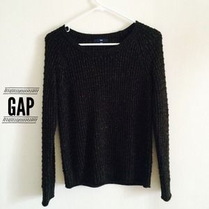 Gap black sweater with gold detail