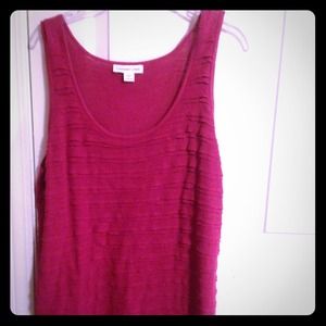 Burgundy textured dressy tank top