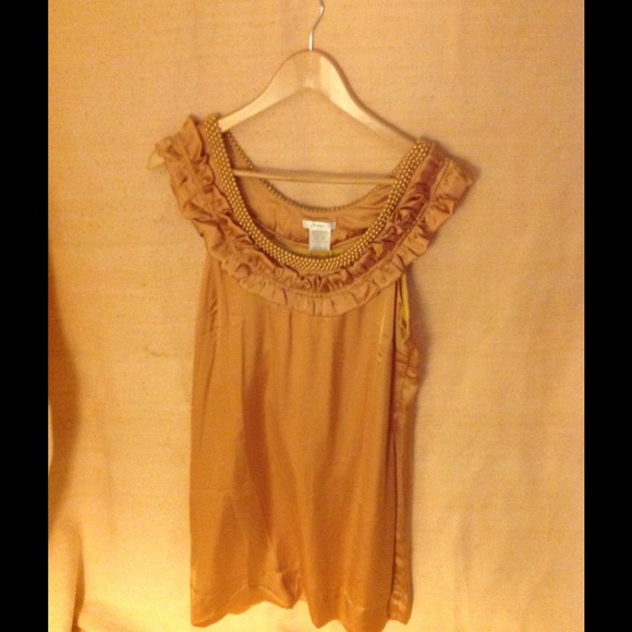 Gold dress.