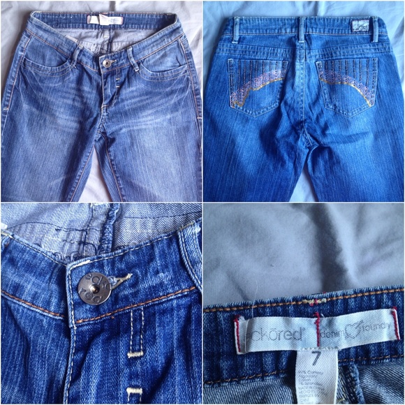 Ecko Red Vintage Vtg Blue Bootcut Flare Jeans - Picture 2 of 4