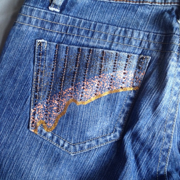 Ecko Red Vintage Vtg Blue Bootcut Flare Jeans - Picture 3 of 4