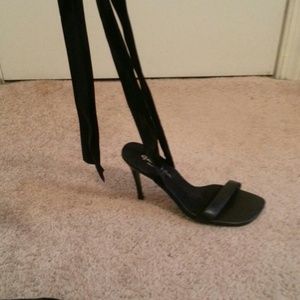 Strappy Black Heals