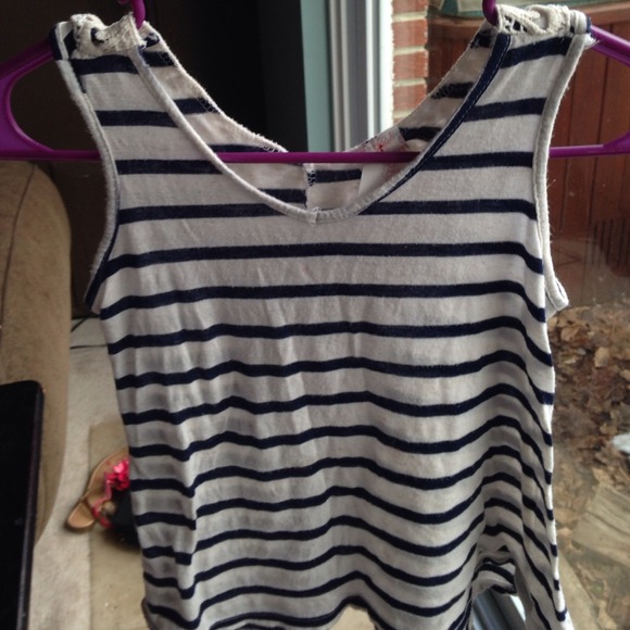 Blue stripe top! REVERSIBLE! - Picture 2 of 4