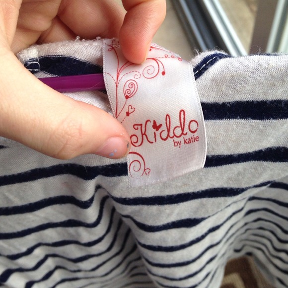 Blue stripe top! REVERSIBLE! - Picture 3 of 4