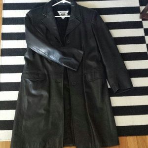 Leather 3/4 length jacket