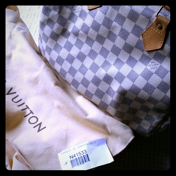 AUTHENTIC Louis Vuitton Speedy 30 Damier Azur - Picture 1 of 4