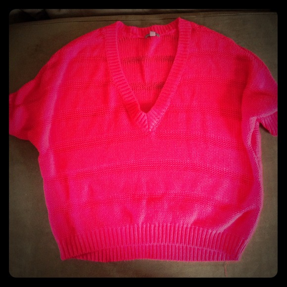 Bright pink sweater