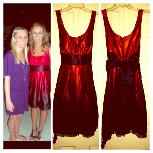 Ombré Red to Black Dress