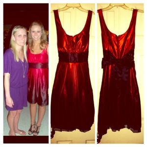 Ombré Red to Black Dress