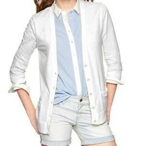 GAP 3/4 sleeve white cardigan NWOT