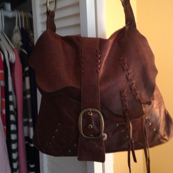Vintage authentic leather handbag