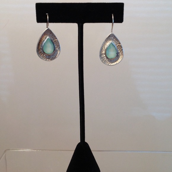Sterling and Quartz drop earrings.