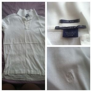 White on White Collard Polo