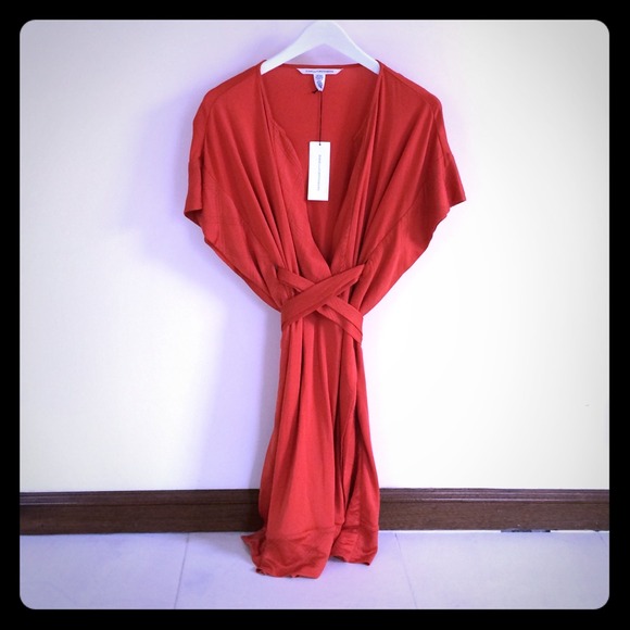 DVF Tuvalu dress in Flame