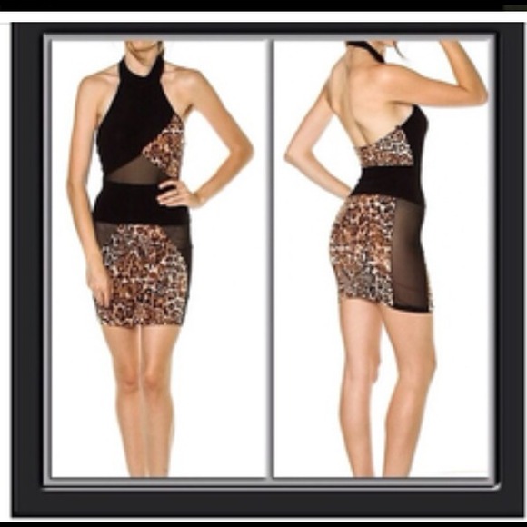 Halter Mesh Bodycon Dress. - Picture 2 of 3
