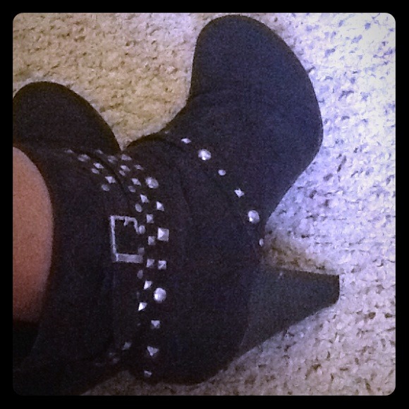 Black studded boots