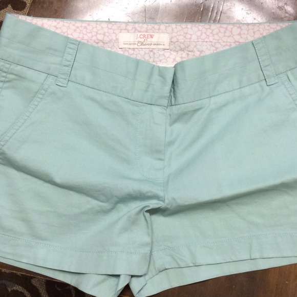 J. Crew Broken-in Chino Aqua Shorts