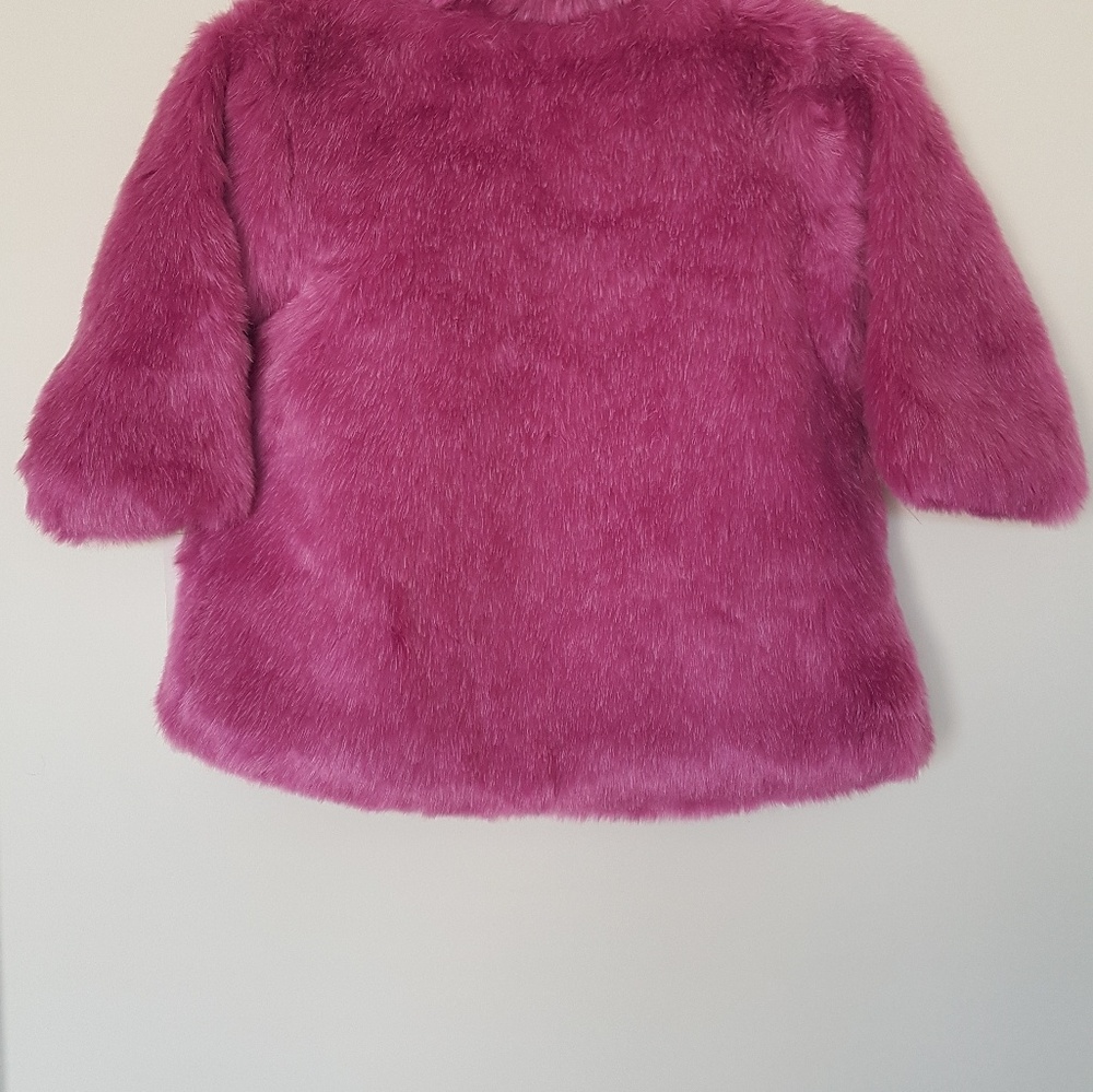 b.t. kids Pink Faux Fur Jacket - Picture 2 of 5