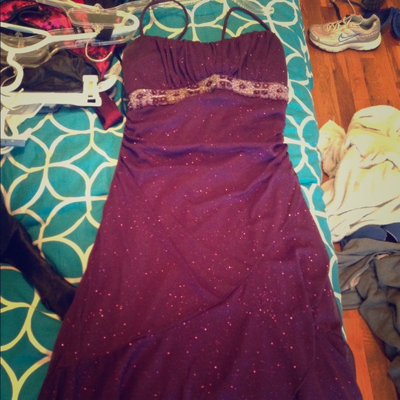 Tight purple party dress