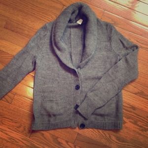 JCrew chunky knit buttoned sweater