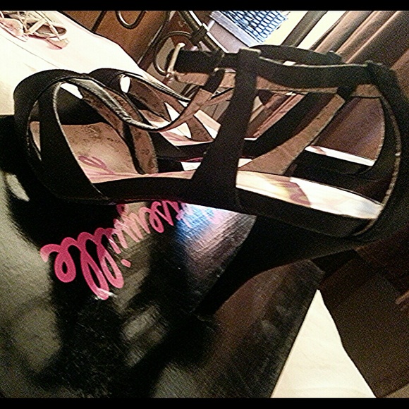 NEW Betseyville t strap satin heels
