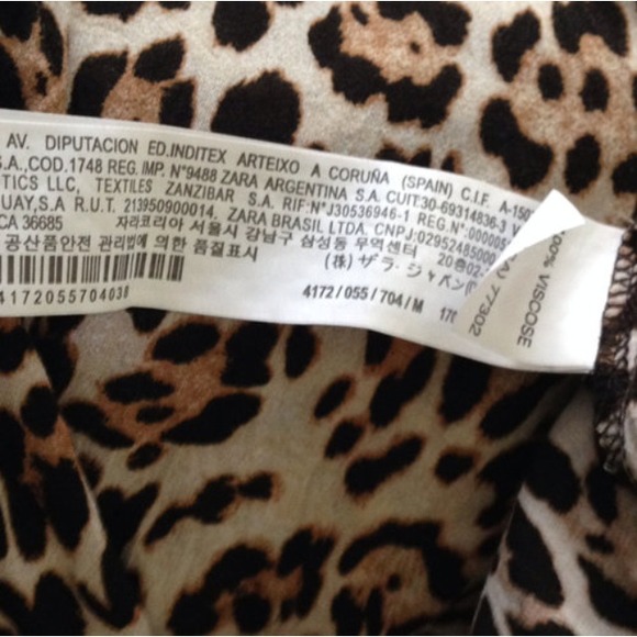 💜💜💜SOLD💜💜💜💜Zara animal print top - Picture 4 of 4