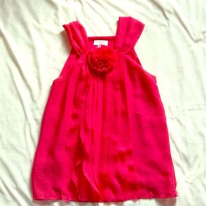 Ann Taylor LOFT hot pink dress top