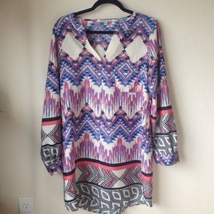 Beautiful boho print shift dress