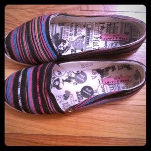 Multicolored slip-on shoes