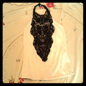 (Sold) Backless Lace Shirt