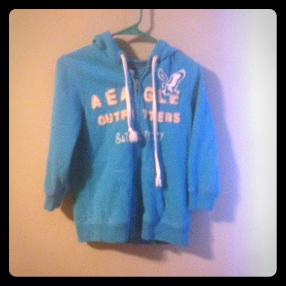 American eagle zip up 3/4 sweatshirt
