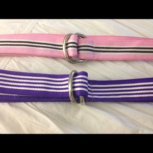 Preppy striped belts