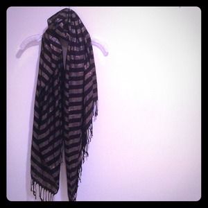 Target black and gold striped scarf