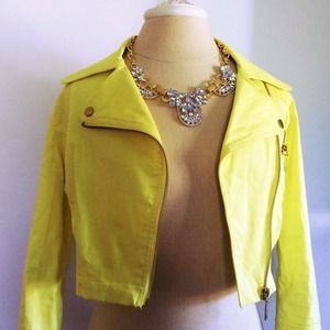 Neon Forever 21 crop jacket