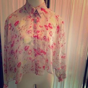 Chiffon floral print top