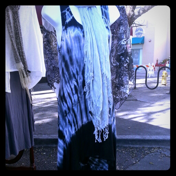 Tie-dyed tank dress