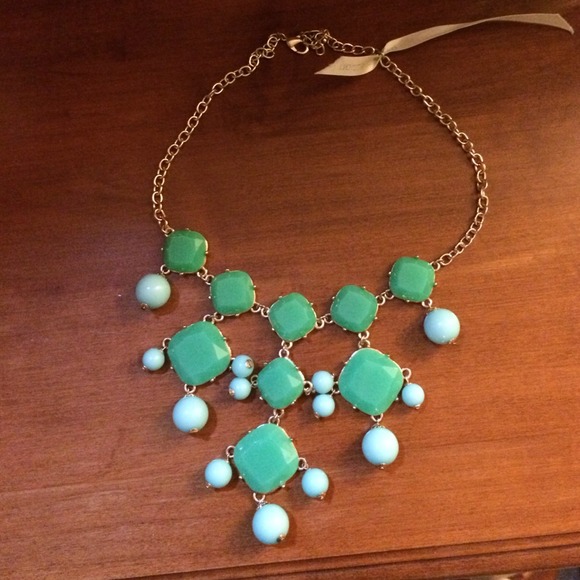 Seafoam Green & Gold Necklace