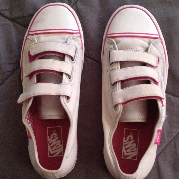 Grey and Hot Pink Vans
