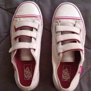 Grey and Hot Pink Vans